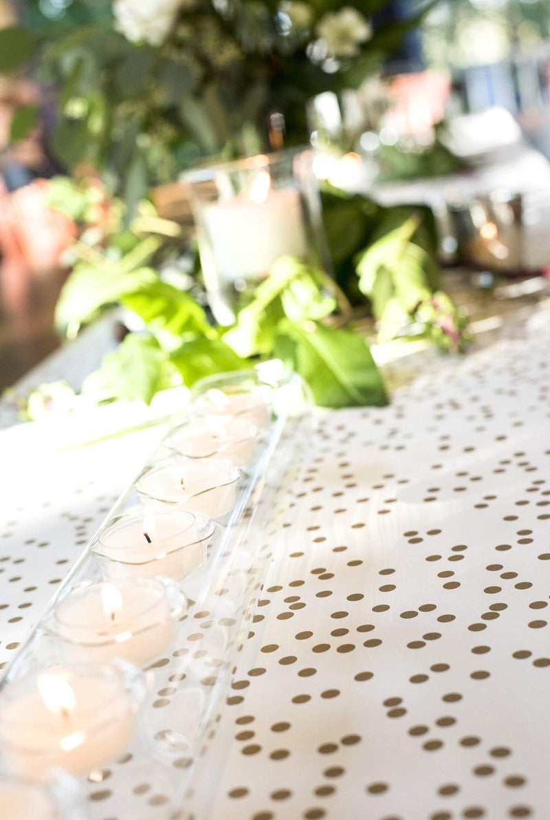 Hester & Cook Gold Confetti Paper Table Runner 25' American Made - Image 4